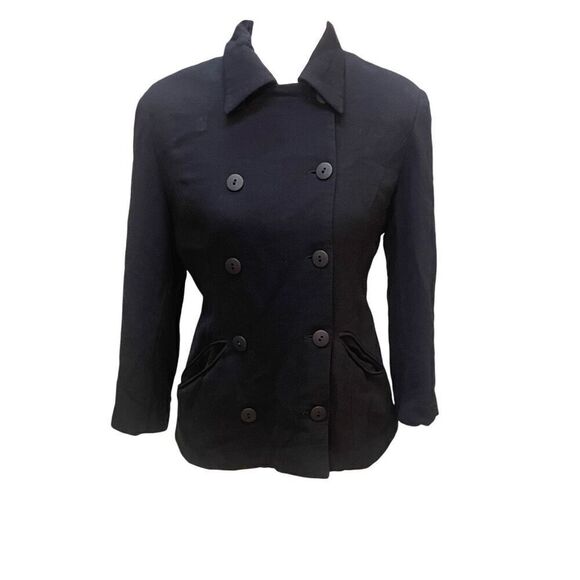The Limited Wool Blend Black Double Breasted Jacket/Shacket Size Medium - Picture 3 of 12